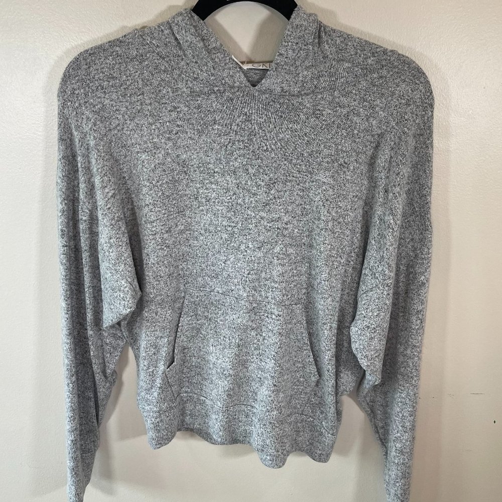 GLKA Grey Heathered Knitted Hoodie